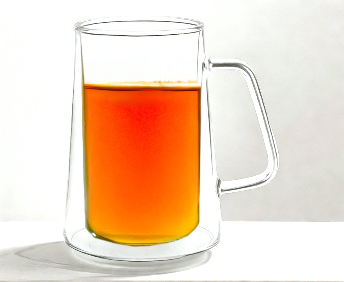 Schafer Latte Macchiato Glasses 300ml - Double Wall Glass with Handle - Transparent Set of 4 - Insulated Coffee Glasse