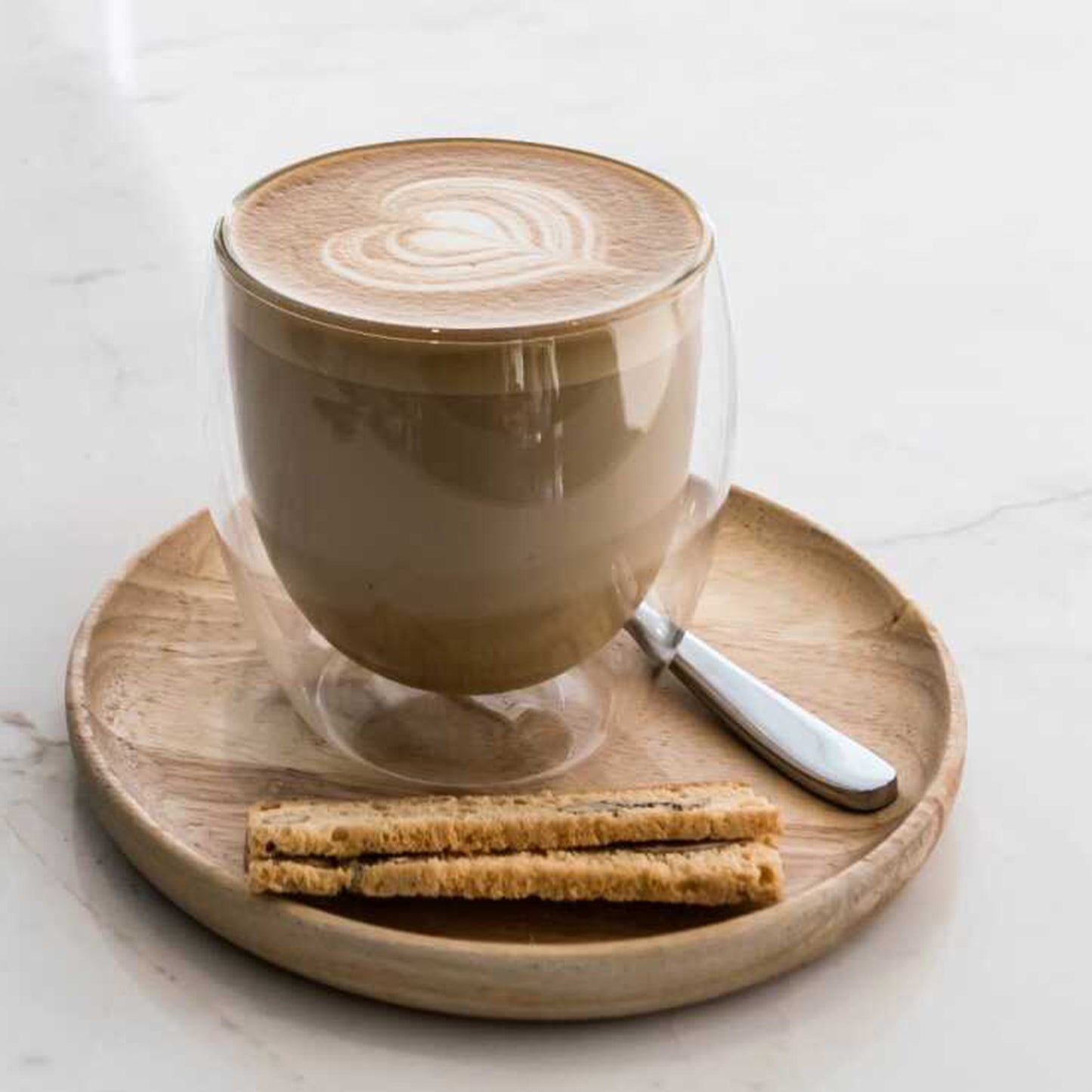 6x Double Wall Coffee Glasses 250ml - Cappuccino Latte Tea Cups