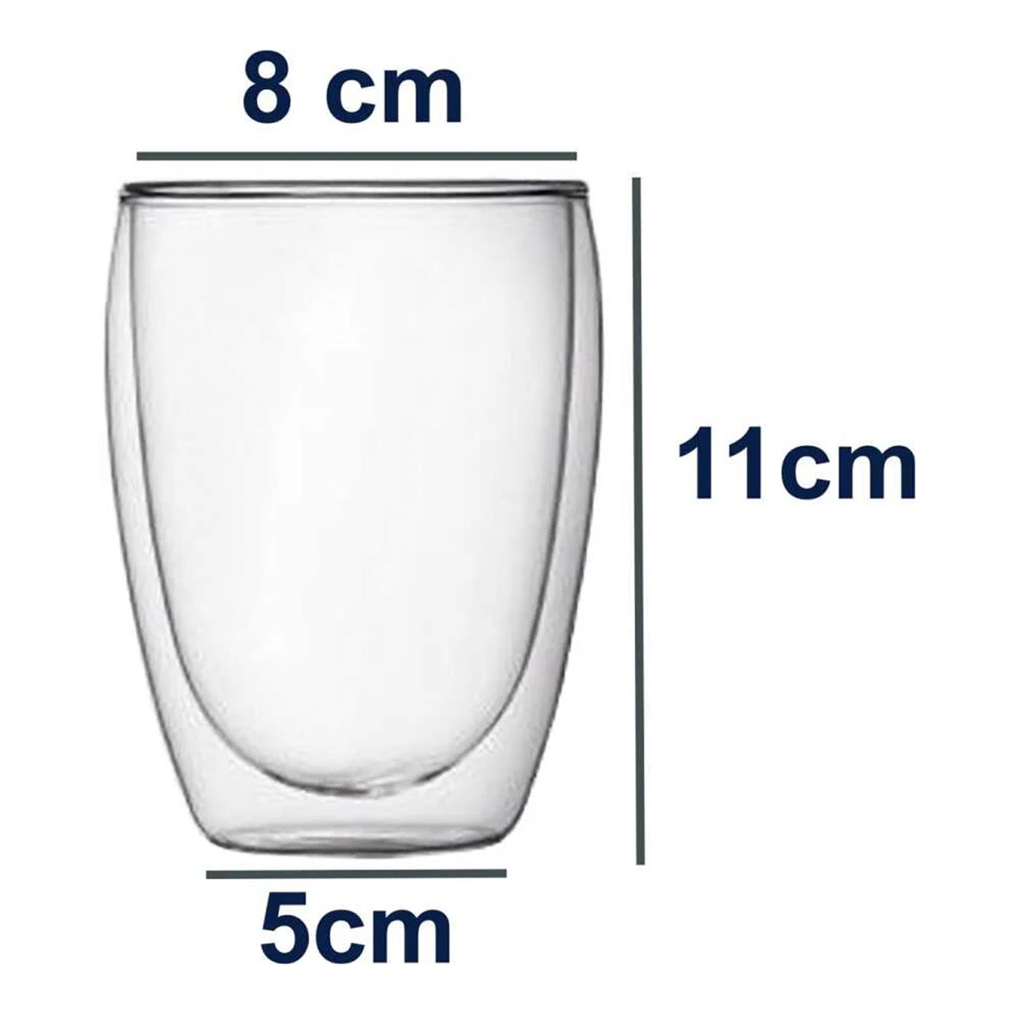 6x Double Wall Coffee Glasses 350 ml - Glass Cappuccino Cup - Latte Glass - Double Wall Tea Glass - Tea - Espresso - Coffee