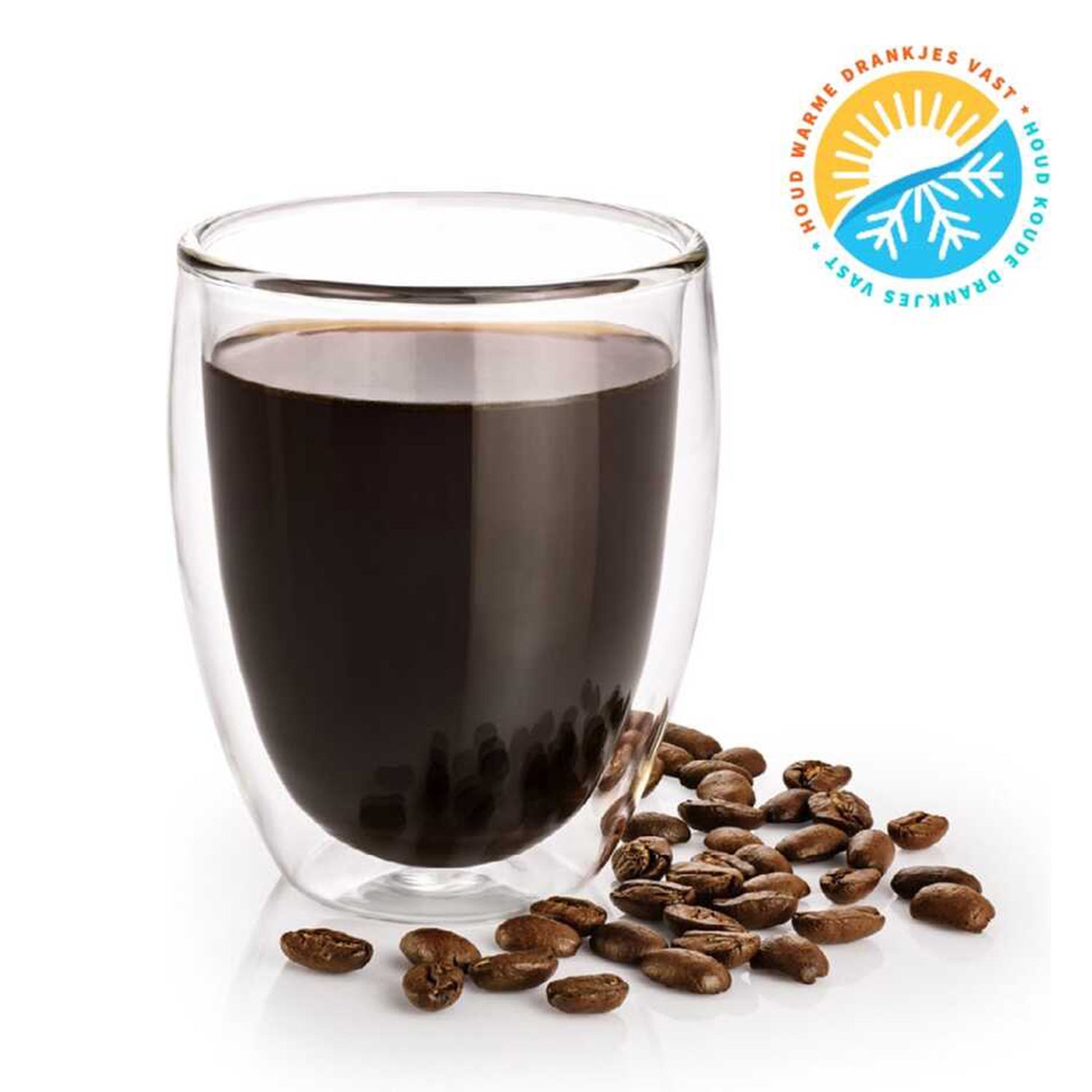 6x Doppelwandige Kaffeeglasuren 350 ml - Glasur Cappuccino Kop - Latte Glas - Doppelwandiges Theeglas - Thee - Espresso - Kaffee