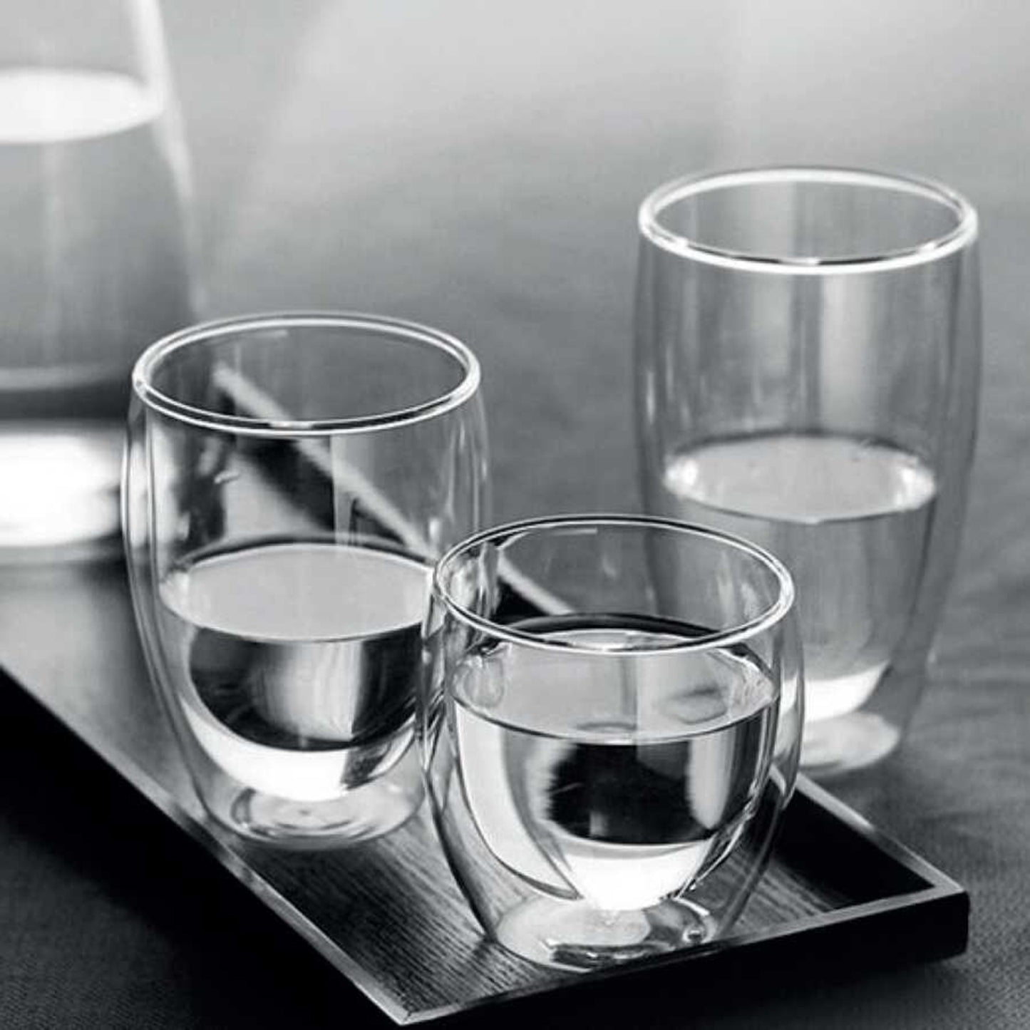 6x Double Wall Coffee Glasses 350 ml - Glass Cappuccino Cup - Latte Glass - Double Wall Tea Glass - Tea - Espresso - Coffee