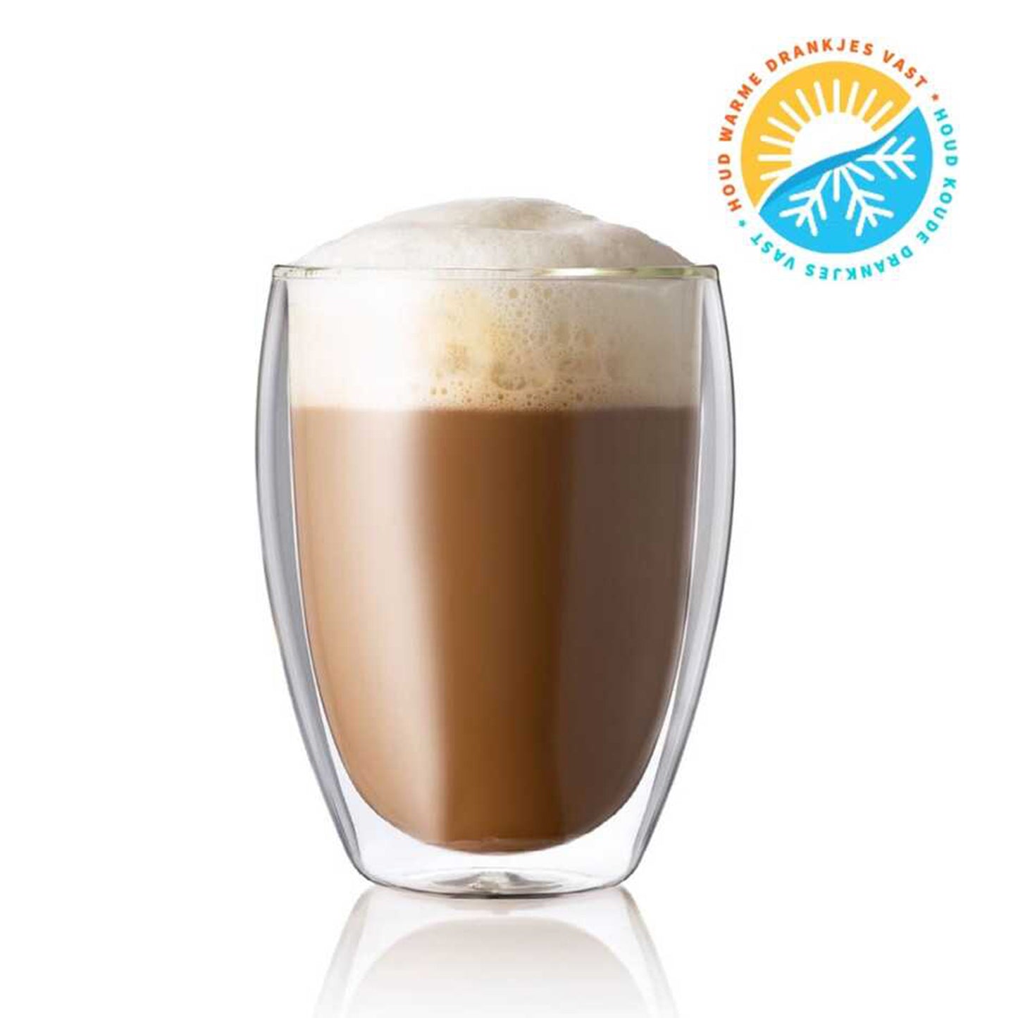 6x Double Wall Coffee Glasses 350 ml - Glass Cappuccino Cup - Latte Glass - Double Wall Tea Glass - Tea - Espresso - Coffee