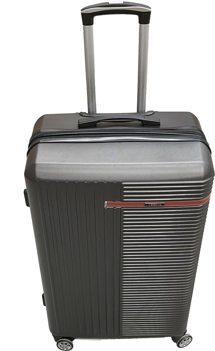 Tobeyz Premium Quality Luggage Set - 3-Piece Dark Grey Suitcase with Lock