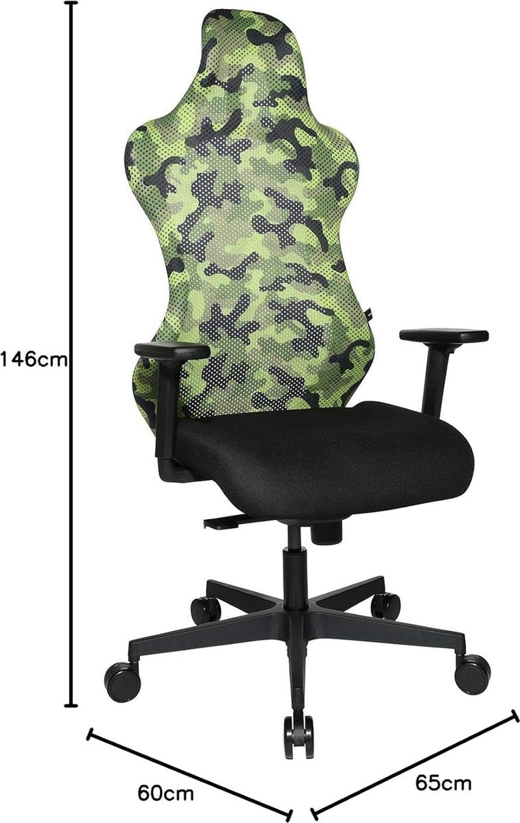 Topstar Sitness RS Sport Plus Office Swivel Chair Black Green Ergonomic Gaming Chair with Active Sitting Technology
