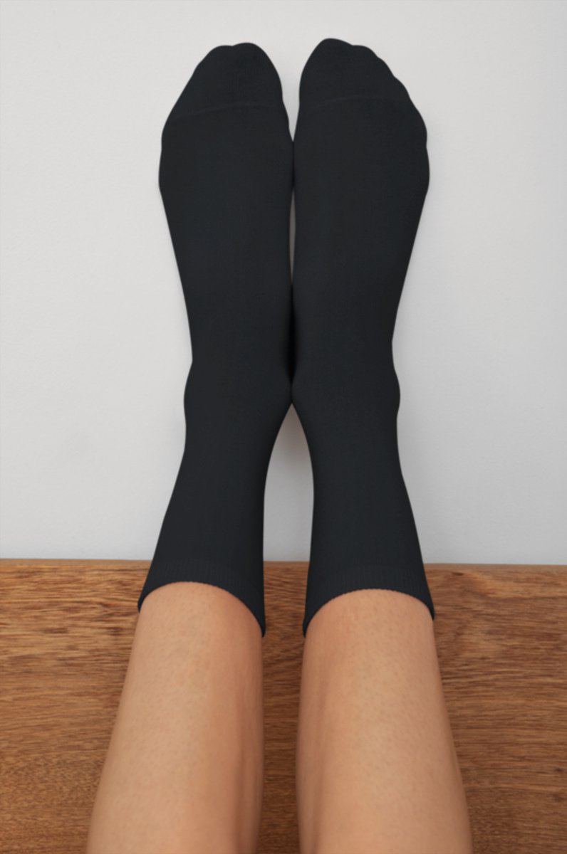 Premium Quality Bamboo Socks - 80% Bamboo Fiber Blend for Ultimate Comfort and Freshness - 3 Pair Pack in Classic Black - Size 43-46