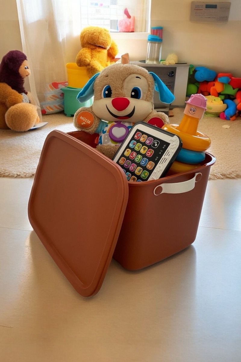 Tobeyz 3-Pack 10L Multi-Purpose Organizer Boxes with Lids - Green Decorative Storage Containers