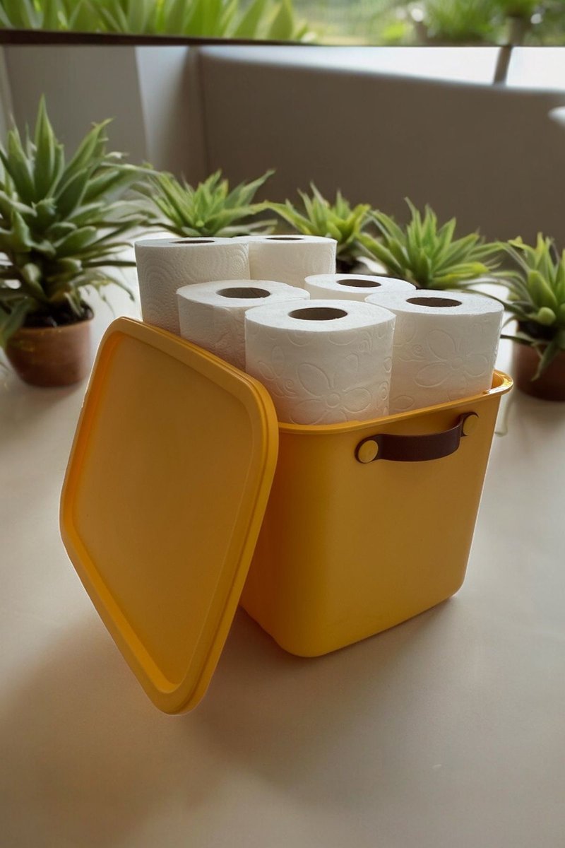 Tobeyz 3-Pack 10L Multi-Purpose Organizer Boxes with Lids - Decorative Storage Containers