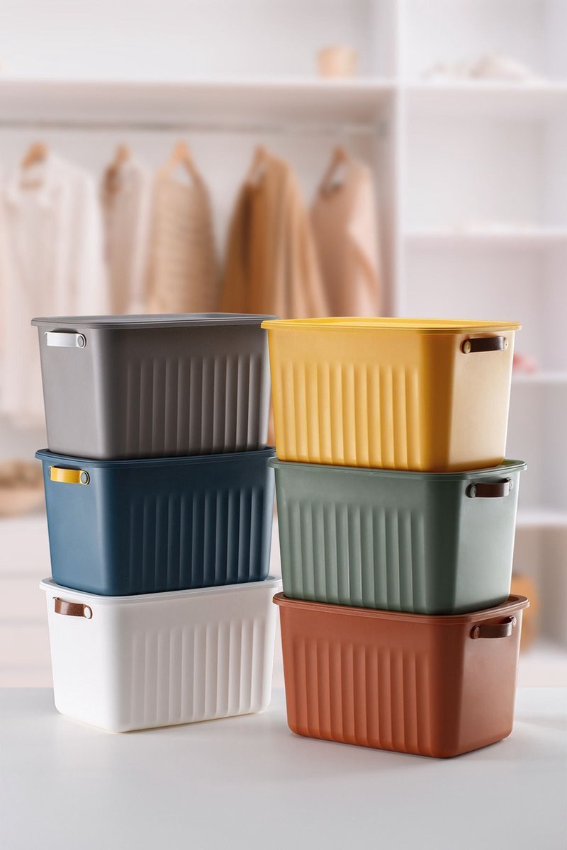 Tobeyz 15L BPA-Free Stackable Storage Bins with Lids - 3 Pack Set