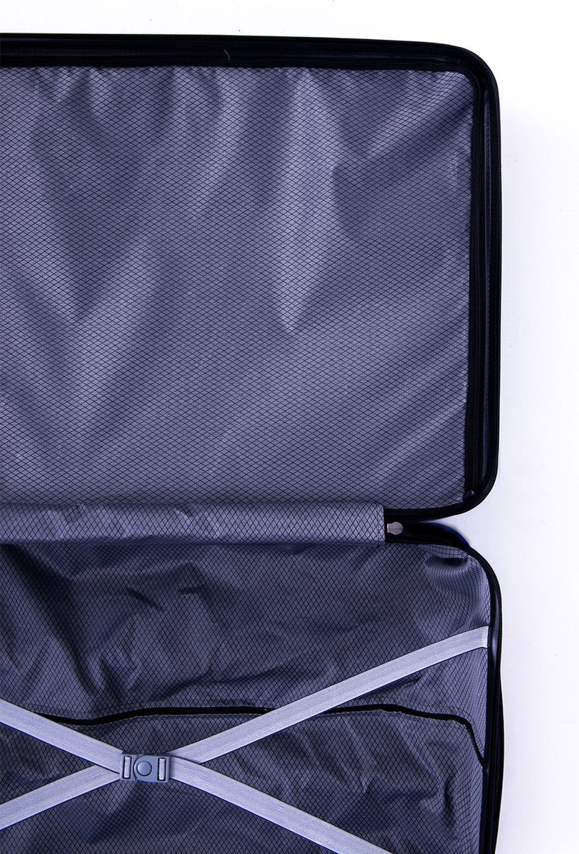 TOBEYZ Premium 3-Piece Black Luggage Set with 4 Spinner Wheels - Ultra-Lightweight ABS Hardshell Travel Trolley Collection