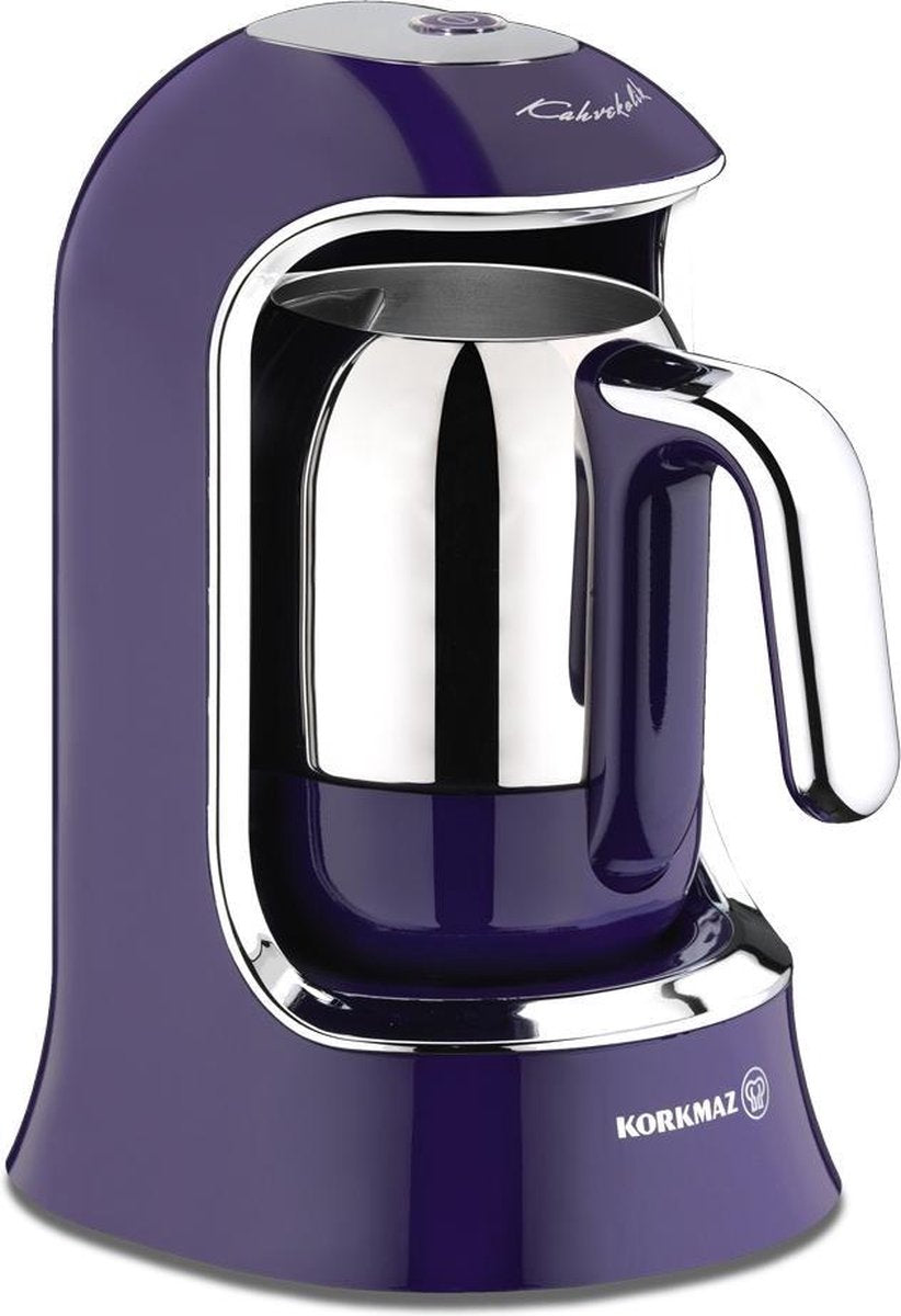 Korkmaz A86001 Turkish Coffee Machine - Kahvekolik Series Electric Coffee Maker, 4-Cup Capacity, 400W Power, Automatic Brewing System