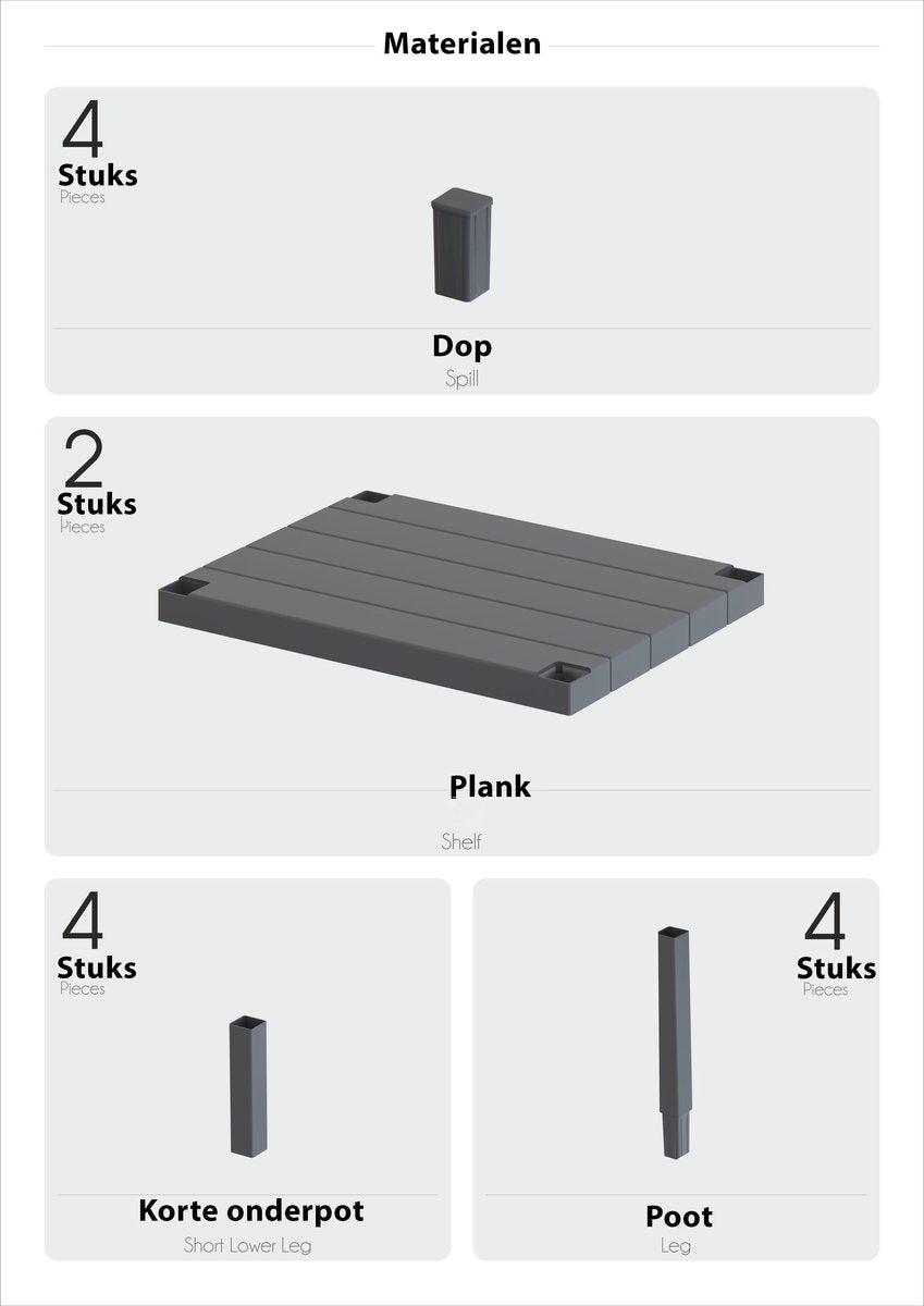 TOBEYZ Storage Rack - Bathroom Shelf Standing 2 Levels Black Kitchen Storage Rack BPA-Free