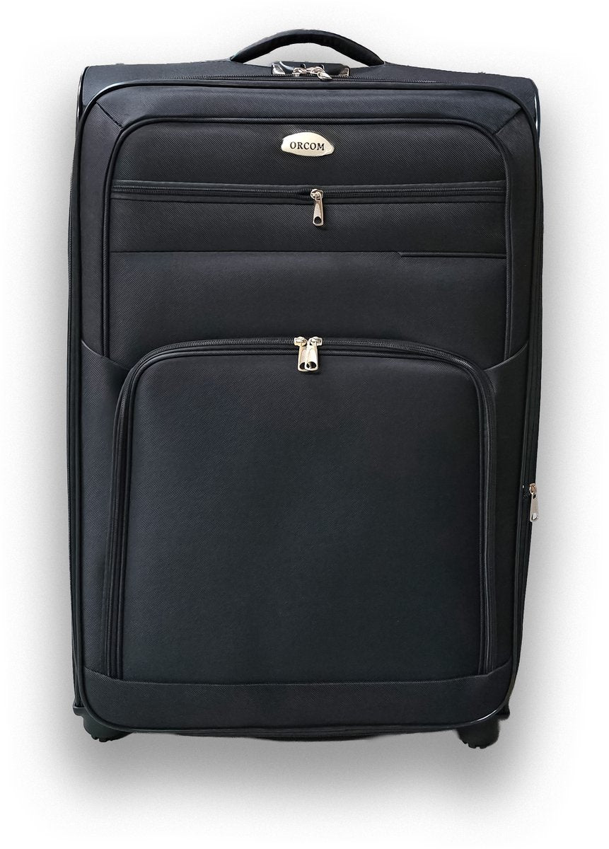 TOBEYZ Premium 3-Piece Black Luggage Set with 4 Spinner Wheels - Ultra-Lightweight ABS Hardshell Travel Trolley Collection