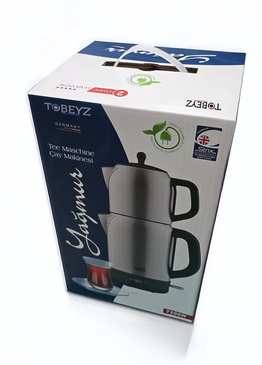 Tobeyz Electric Samovar Style Teapot - Traditional Tea Maker Set