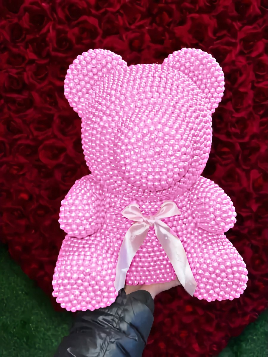 TOBEYZ Pink Pearl Teddy Bear 20cm Valentine's Day Love Gift Mother's Day Wedding Present