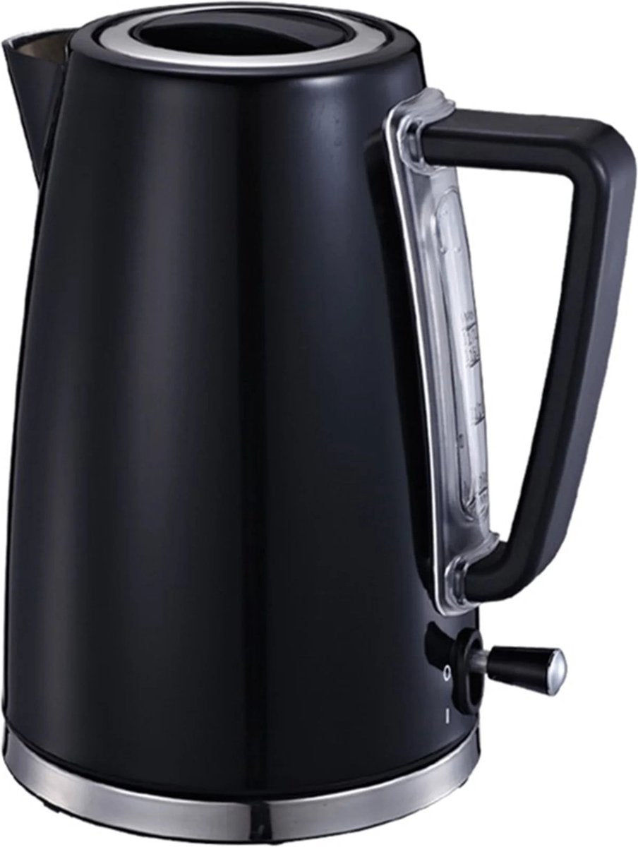 Michelino 74080 Water Kettle 1.7 Liter Stainless Steel 2200W Black - Premium Electric Kettle