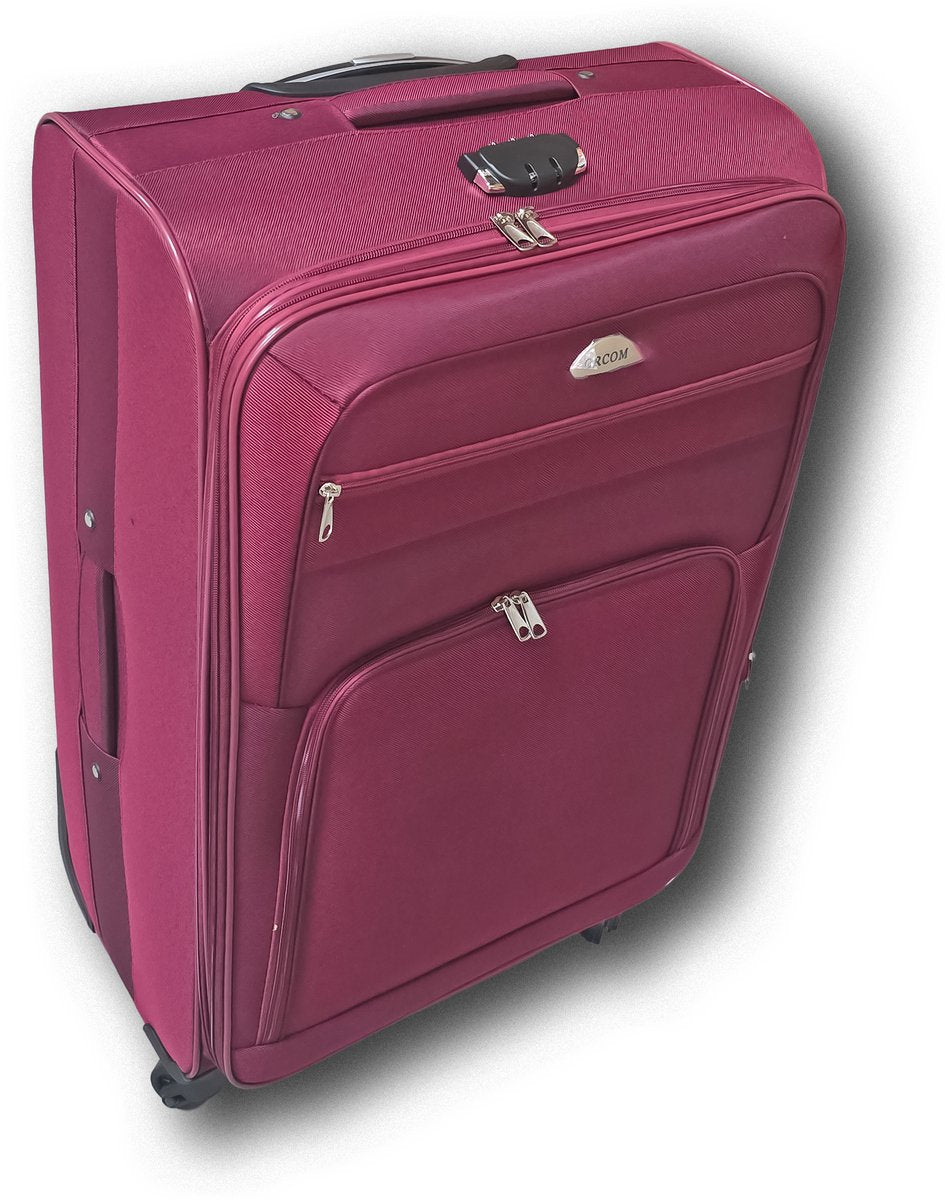 Tobeyz 3-Piece Luggage Set in Pink - Premium ABS Hardshell Collection with 4-Wheel Spinners, Lightweight Design for Complete Travel Solutions