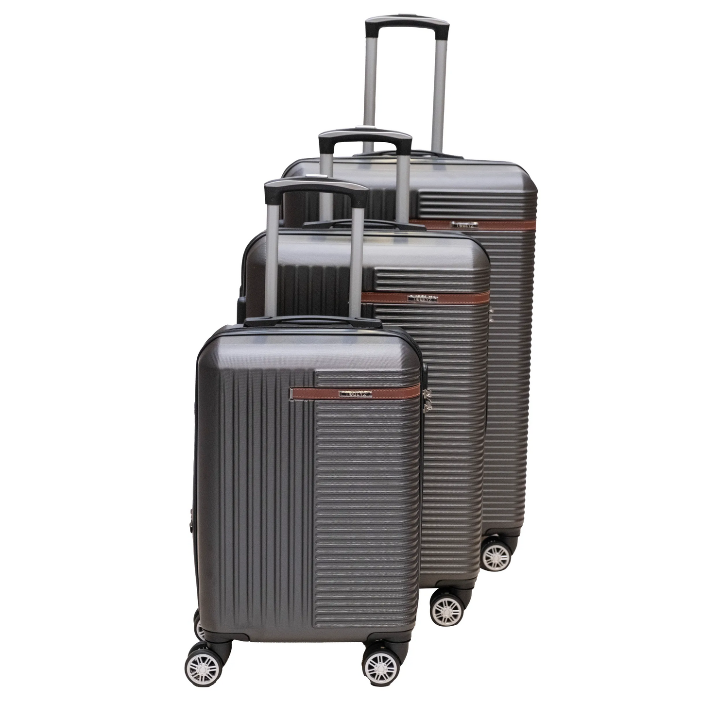 Tobeyz Premium Quality Luggage Set - 3-Piece Dark Grey Suitcase with Lock
