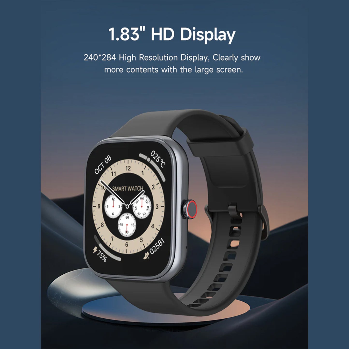 Electrox Smartwatch with Sports Functions - Fitness Tracker Voice Assistant T34F