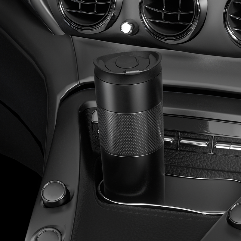 Mother's Day Thermos 500ml - Black Double Wall Travel Mug Set 1