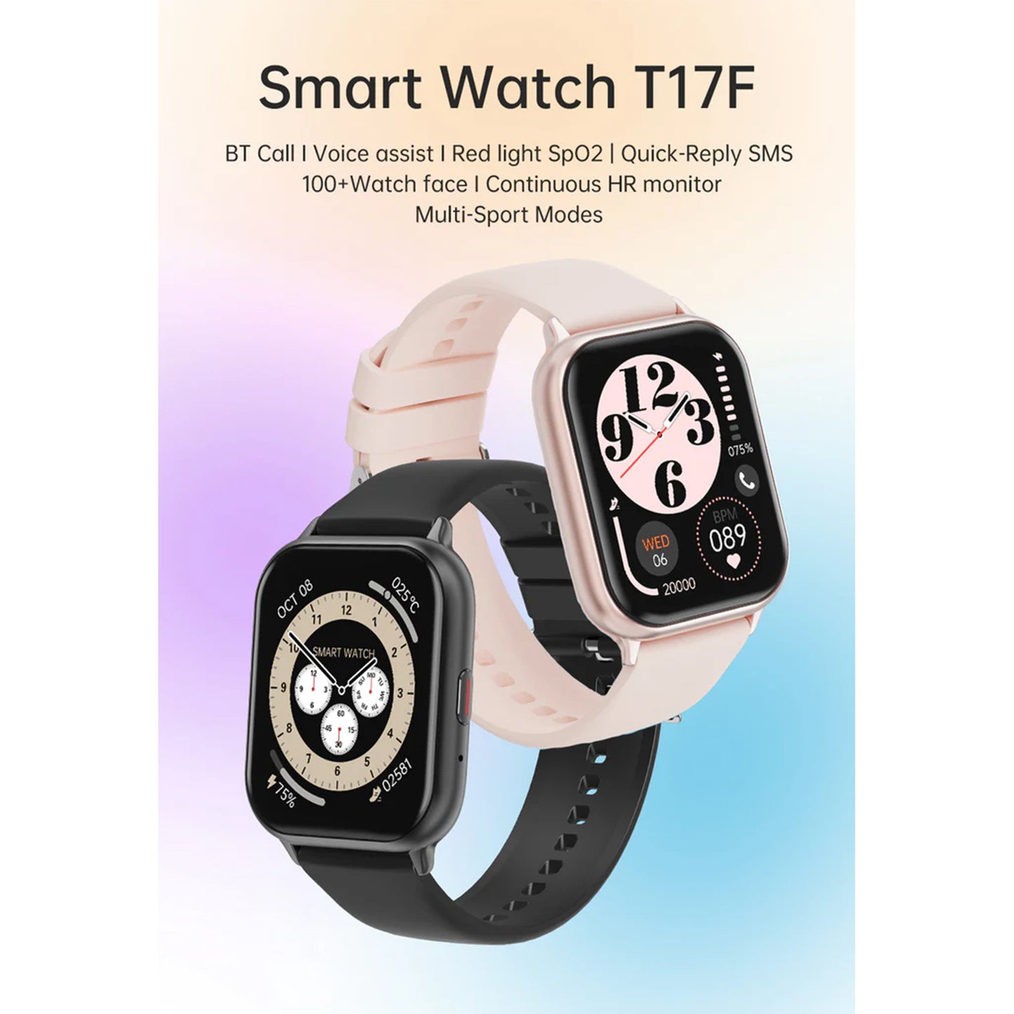 Electrox Smartwatch with Sports Functions - Blood Pressure Monitor T17F