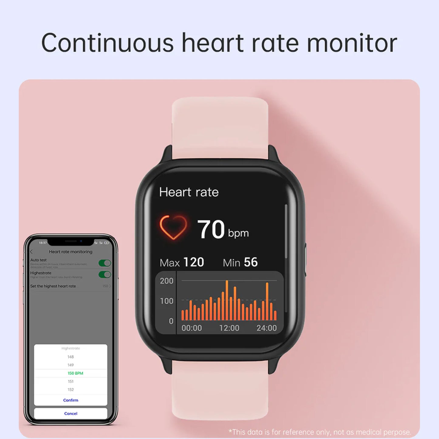 Electrox Smartwatch with Sports Functions - Blood Pressure Monitor T17F
