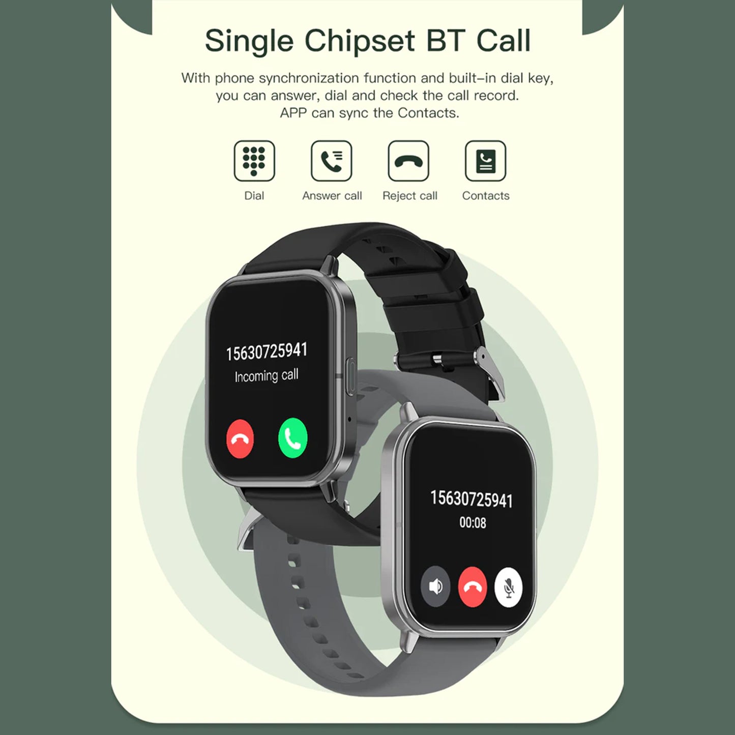 Electrox Smartwatch with Sports Functions - AI Assisted Black T19F