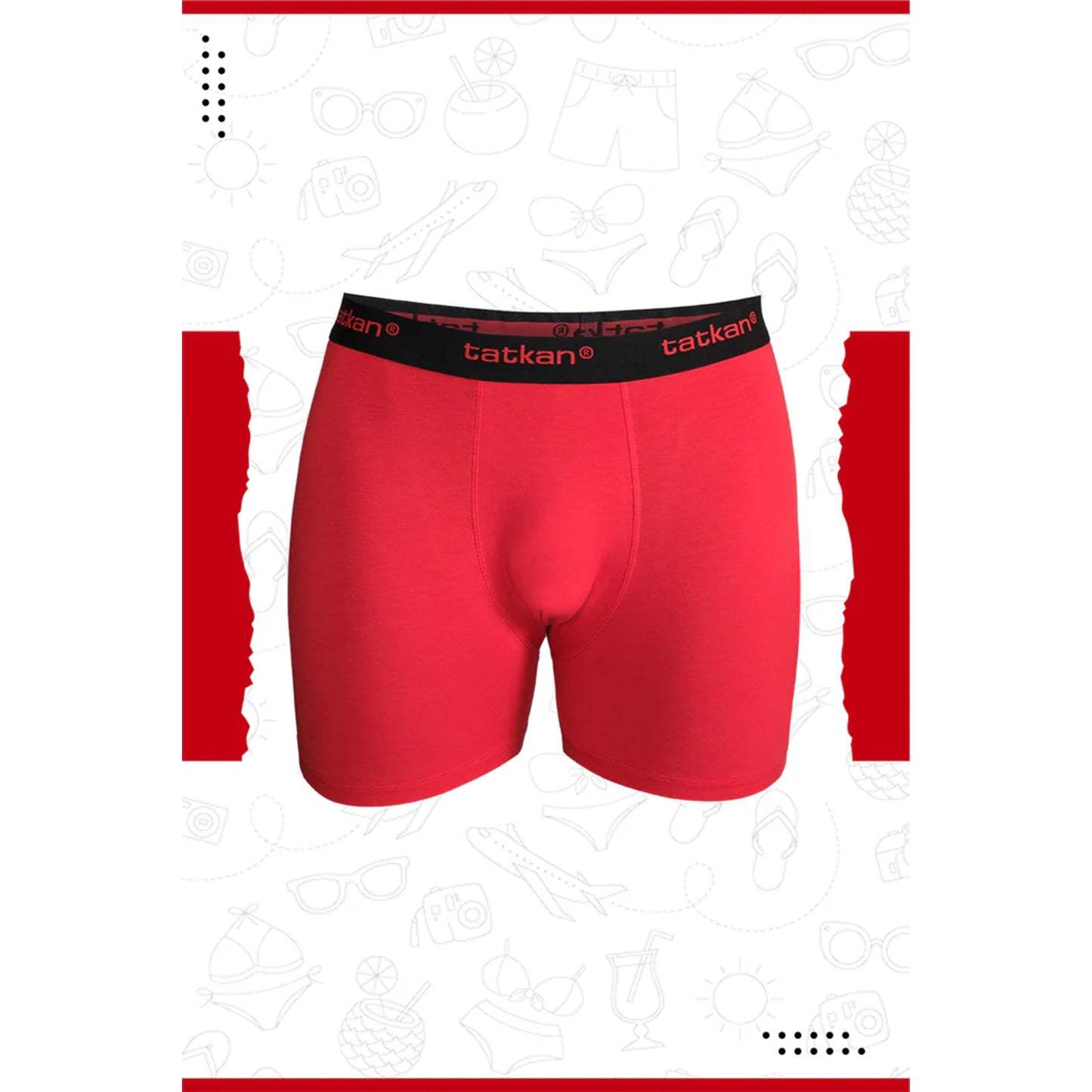 Men's Boxer Shorts 6-Pack Modal - Black Purple Red Turquoise Green Yellow