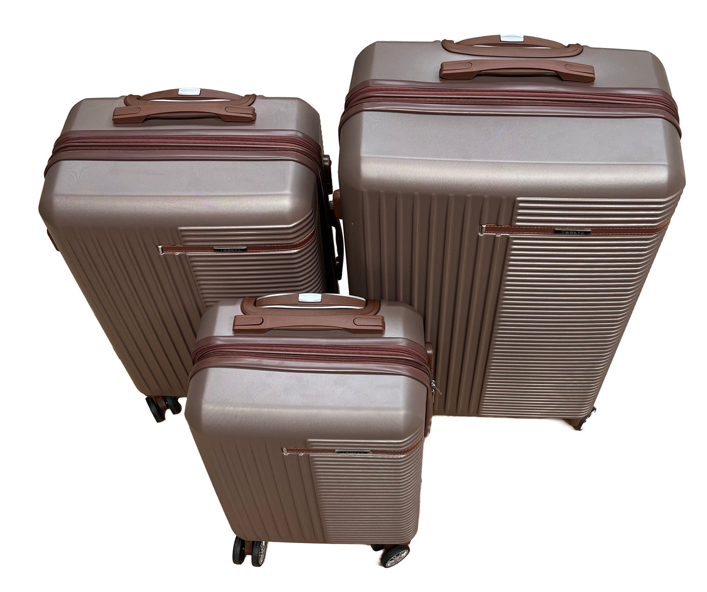 Tobeyz Premium Quality Luggage Set - 3-Piece Dark Grey Suitcase with Lock