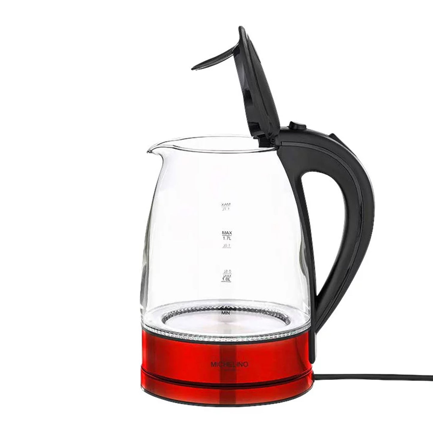 Michelino Glass Kettle 1.7L with LED Lighting
