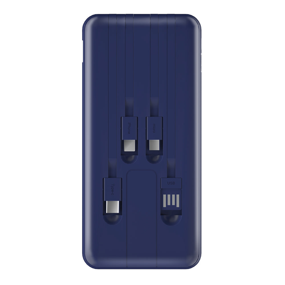 10,000mAh Power Bank with 22.5W & 15W Wireless Charging - Blue Portable Charger