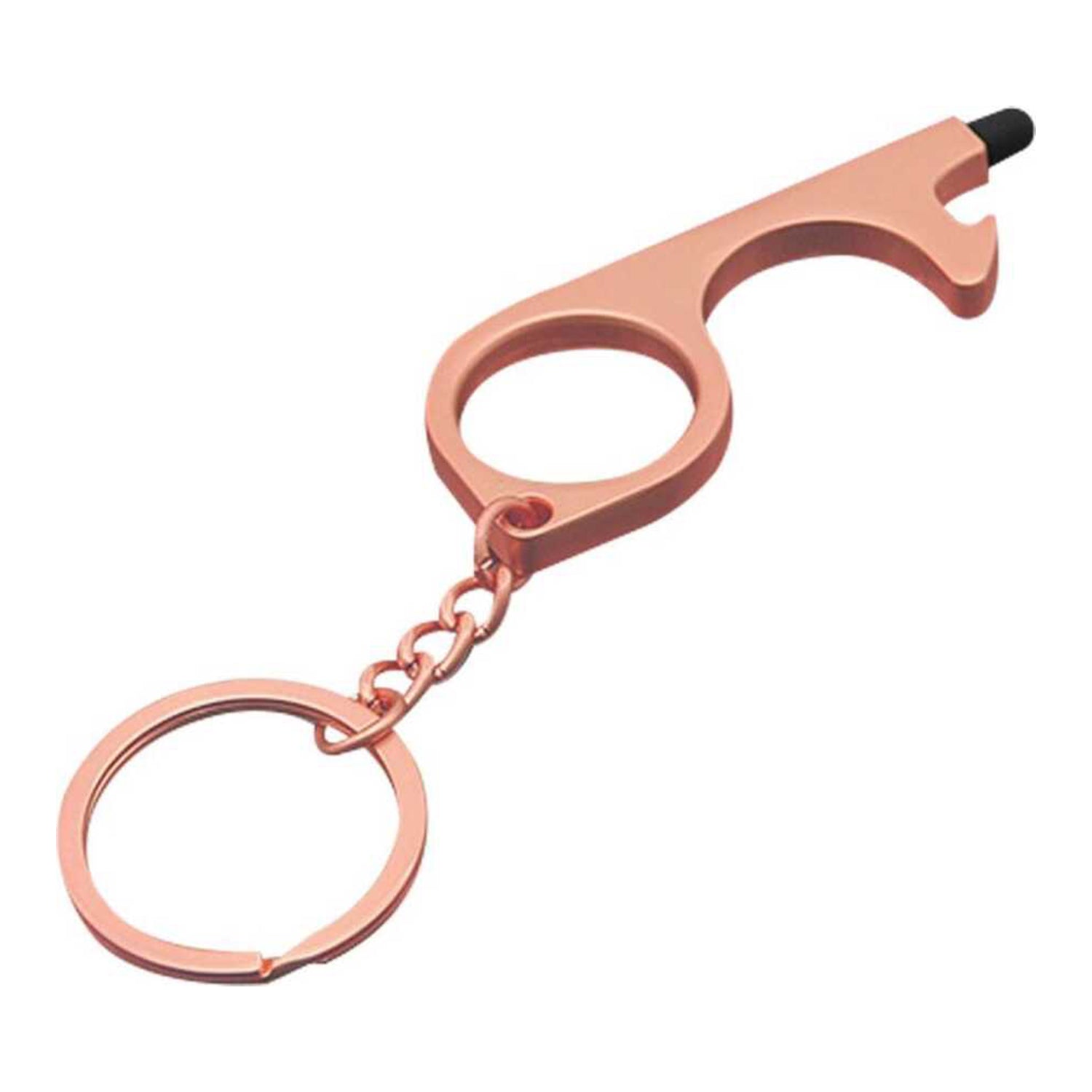 Promohigh Schlüsselanhänger - 3 Stück-Rosa|Kontaktloser Schlüssel | Keine Touch-Taste | Kein Kontakt, Hände weg | Touchscreen freundlich | Handiges Werkzeug | Multifunktionsgerät | Ohne Anfahrt öffnen | Hände frei