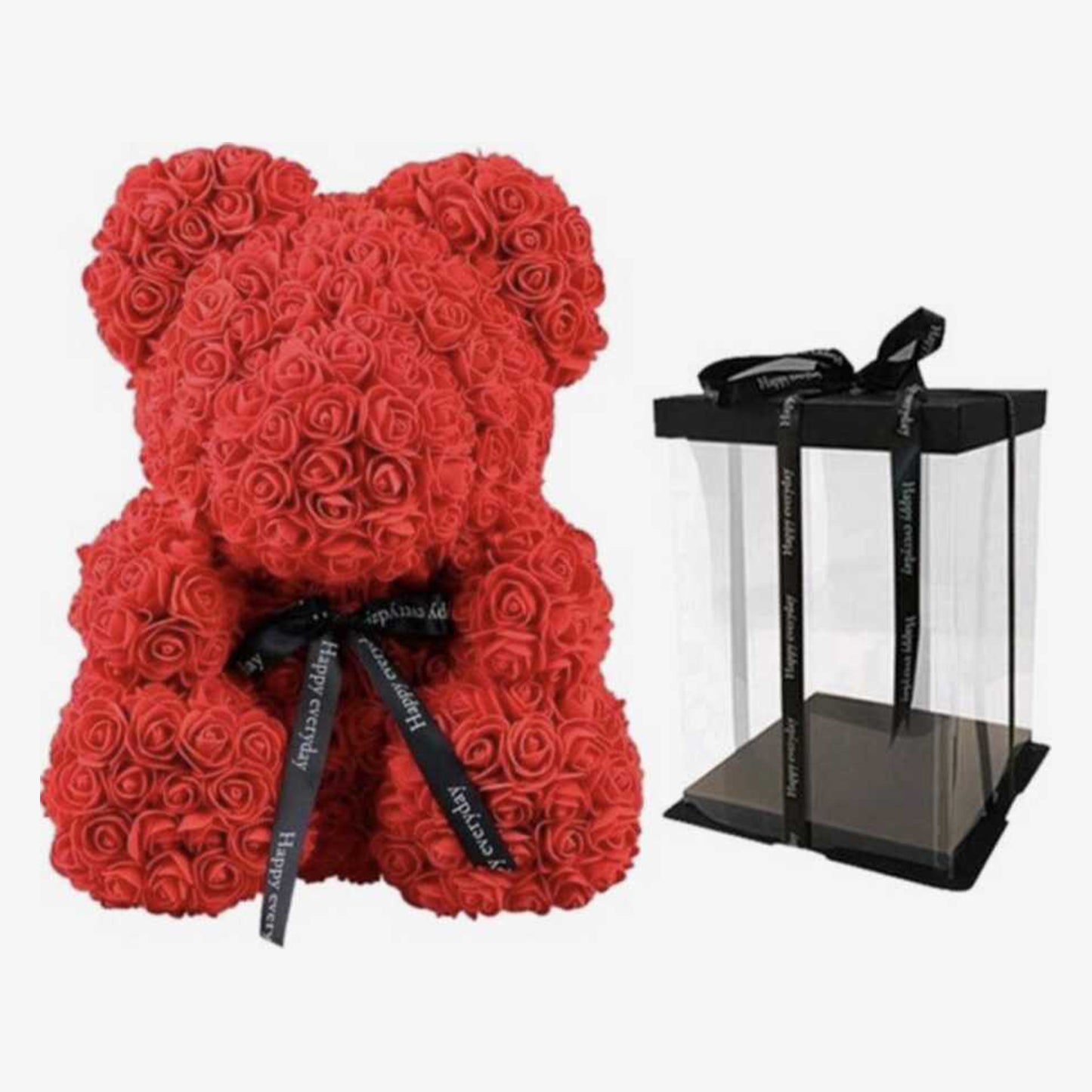 Red Roses Bear - 25 cm - Girlfriend | Love | Gift for her - Including Luxury Gift Box