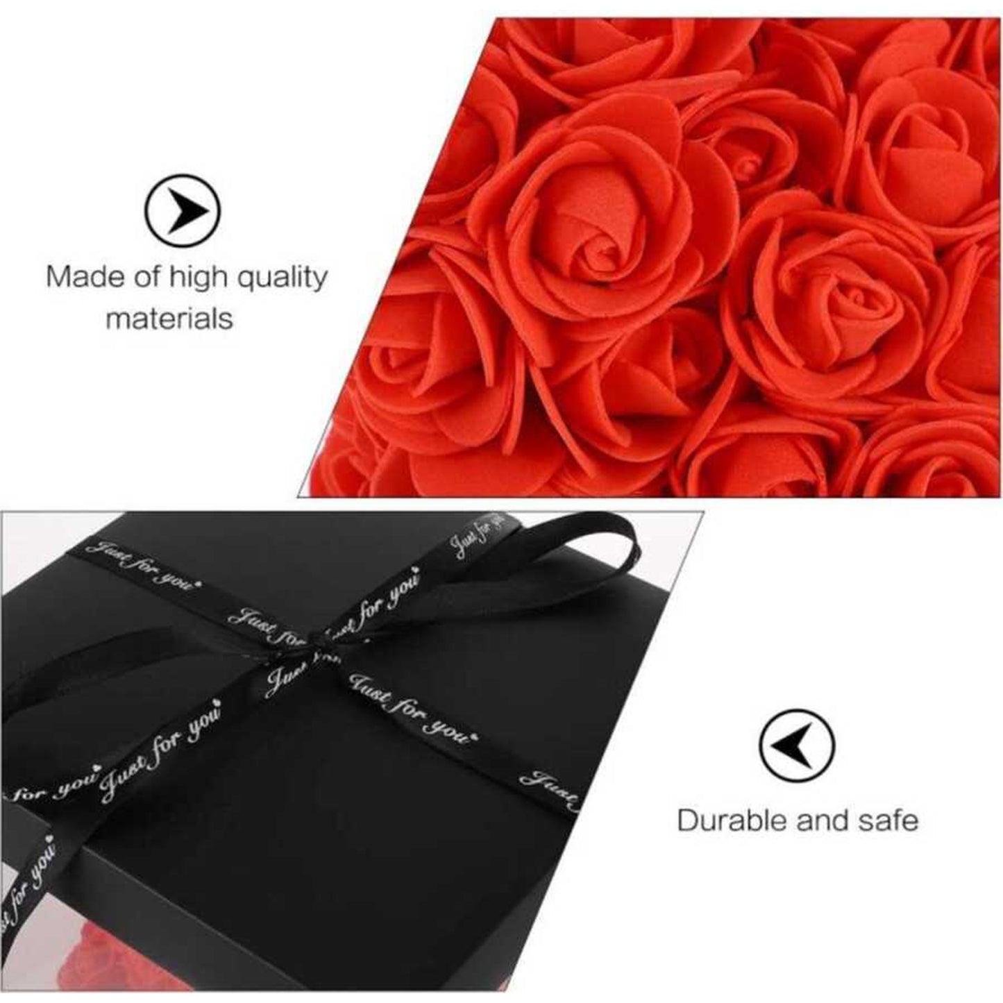 Red Roses Bear - 25 cm - Girlfriend | Love | Gift for her - Including Luxury Gift Box