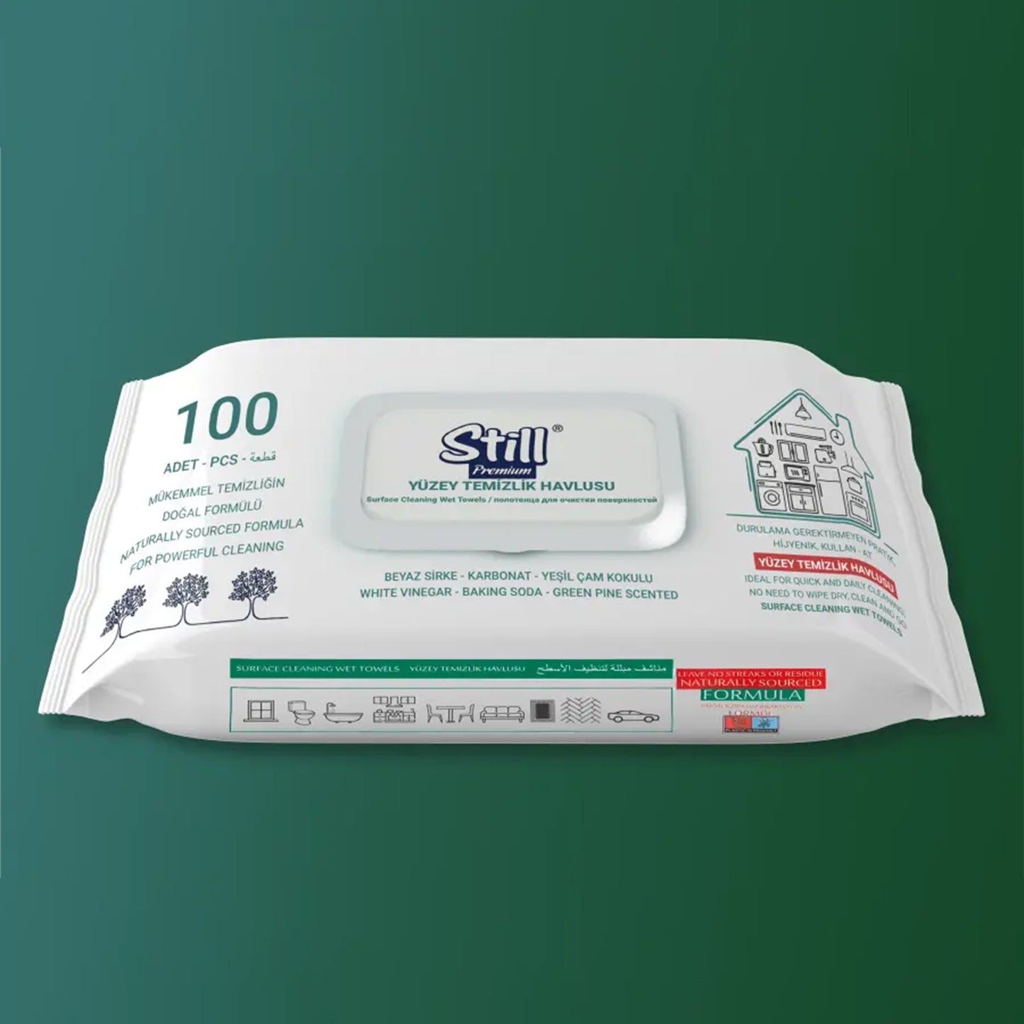 Still Maxi-Clean Wipes 6-Pack - Multifunctional Cleaning Cloths Pine Scent