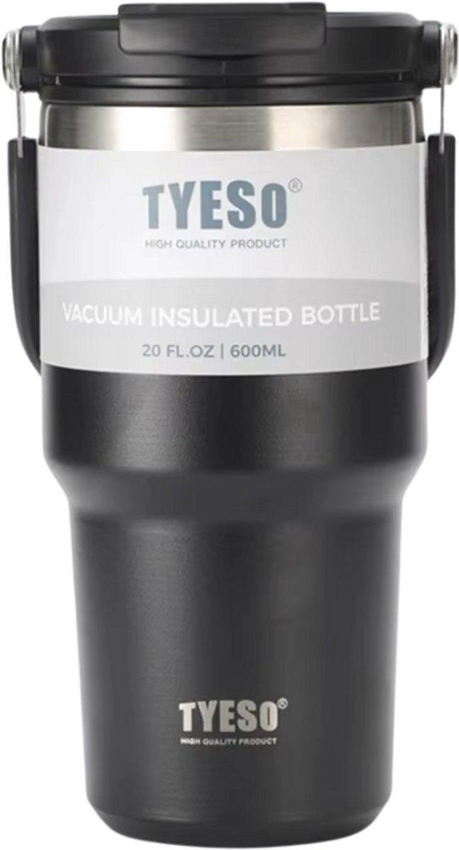 TYESO thermosfles · 600 ml · Zwart