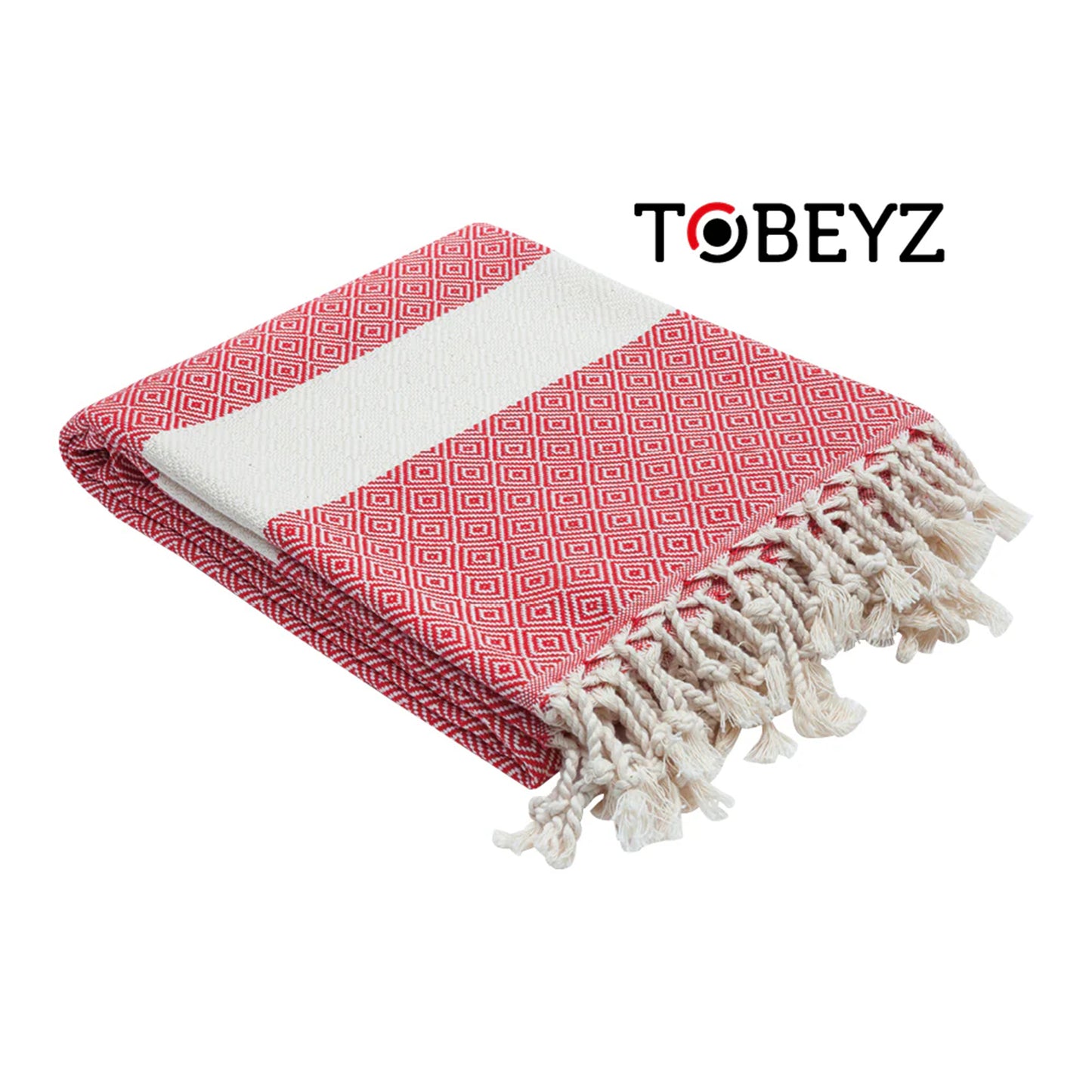Tobeyz Red Bath Towel 100% Cotton 100x180cm - Spa Sauna Towel