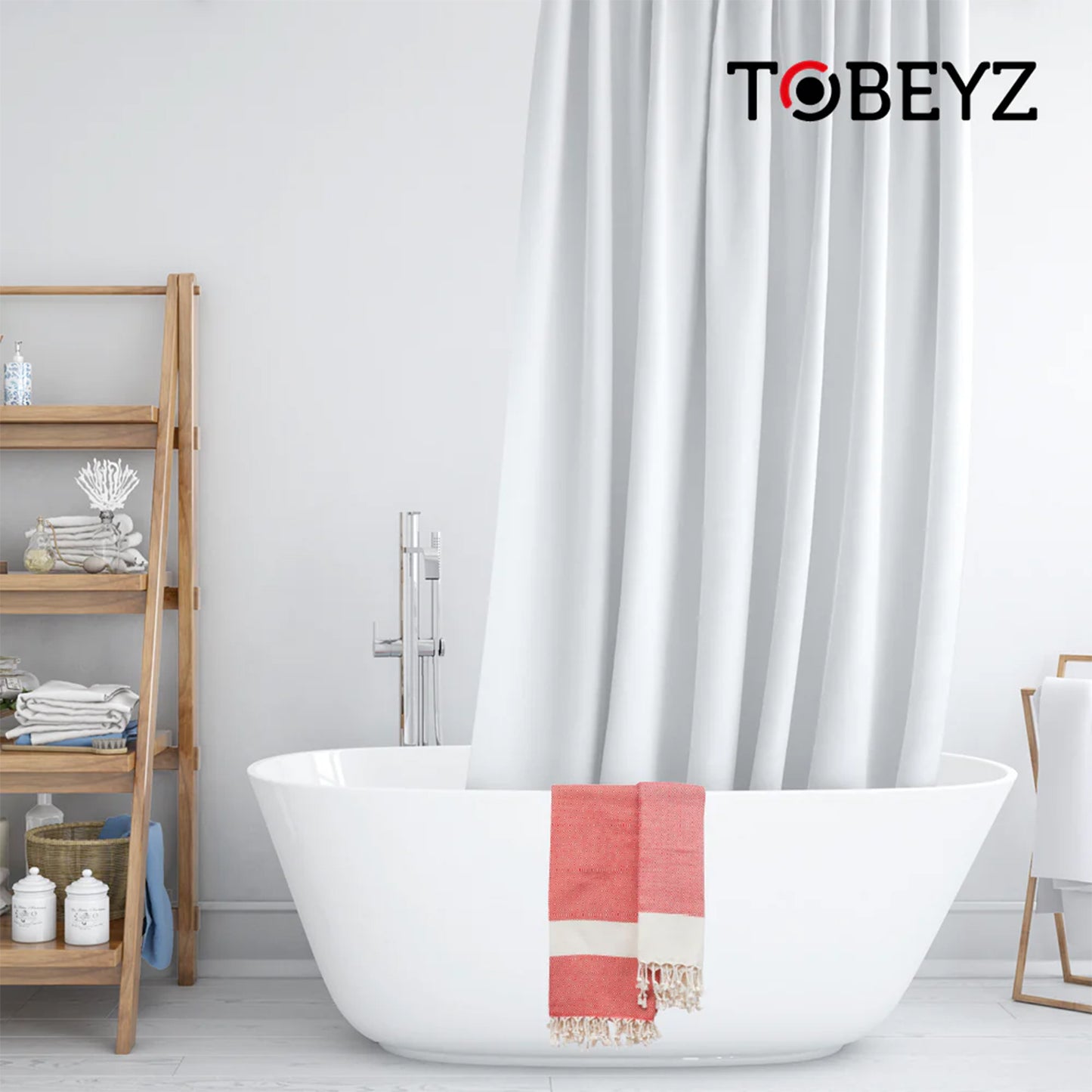 Tobeyz Red Bath Towel 100% Cotton 100x180cm - Spa Sauna Towel