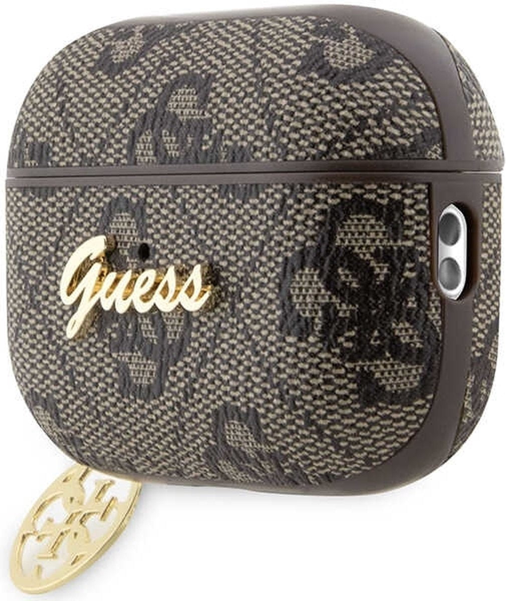 Guess 4G PU Leather Case for Apple AirPods Pro 2 - Premium Designer Protection with Iconic 4G Pattern, Brown Luxury Finish