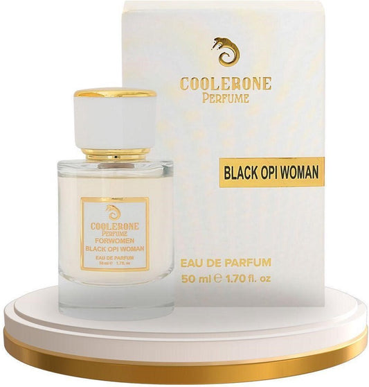 CoolerOne Black Opi Woman Perfume - Warm &amp; Sweet Gourmand Fragrance with Black Coffee, White Flowers &amp; Vanilla - 50ml Luxury Scent Experience