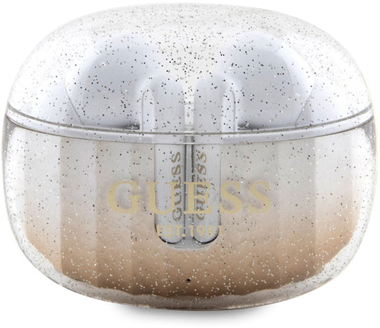 Guess Wireless Earphones TWS Glitter Gradient Gold - Luxury Designer Audio with Stunning Golden Visual Design, Premium Sound Quality &amp; Authentic Fashion Statement