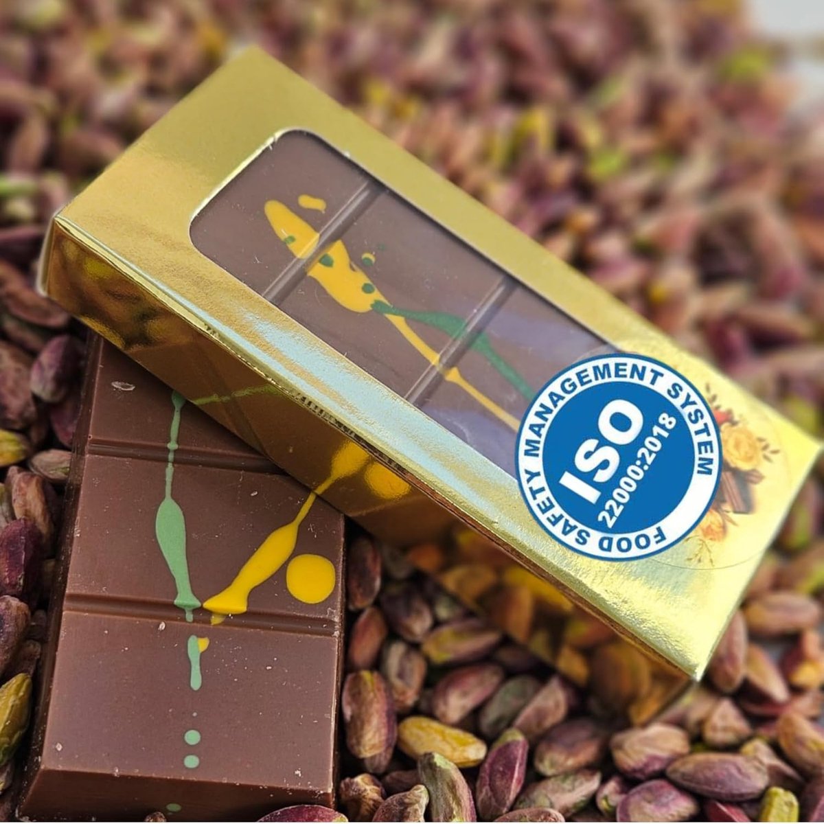 Luxury Bites Dubai Chocolate 100g Handmade Belgian Chocolate Pistachio Kadayif