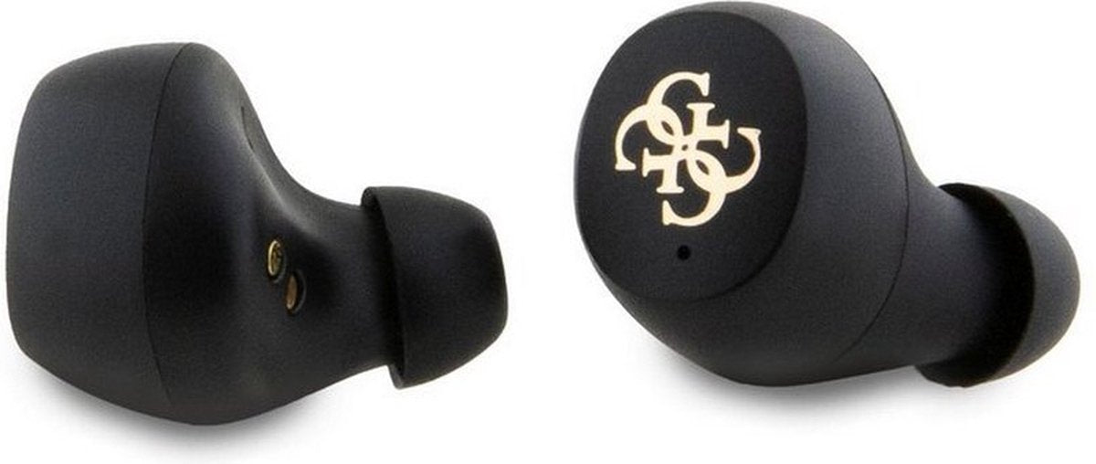 Guess True Wireless 4G Metal Bluetooth In-Ear Earbuds - Premium Designer Audio Experience with Iconic Logo, Advanced Technology &amp; Luxurious Brown Finish