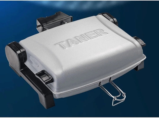 Tobeyz Grey Electric Grill &amp; Barbecue - Smokeless, Odorless and Fast Cooking Device for Perfect Grilled BBQ