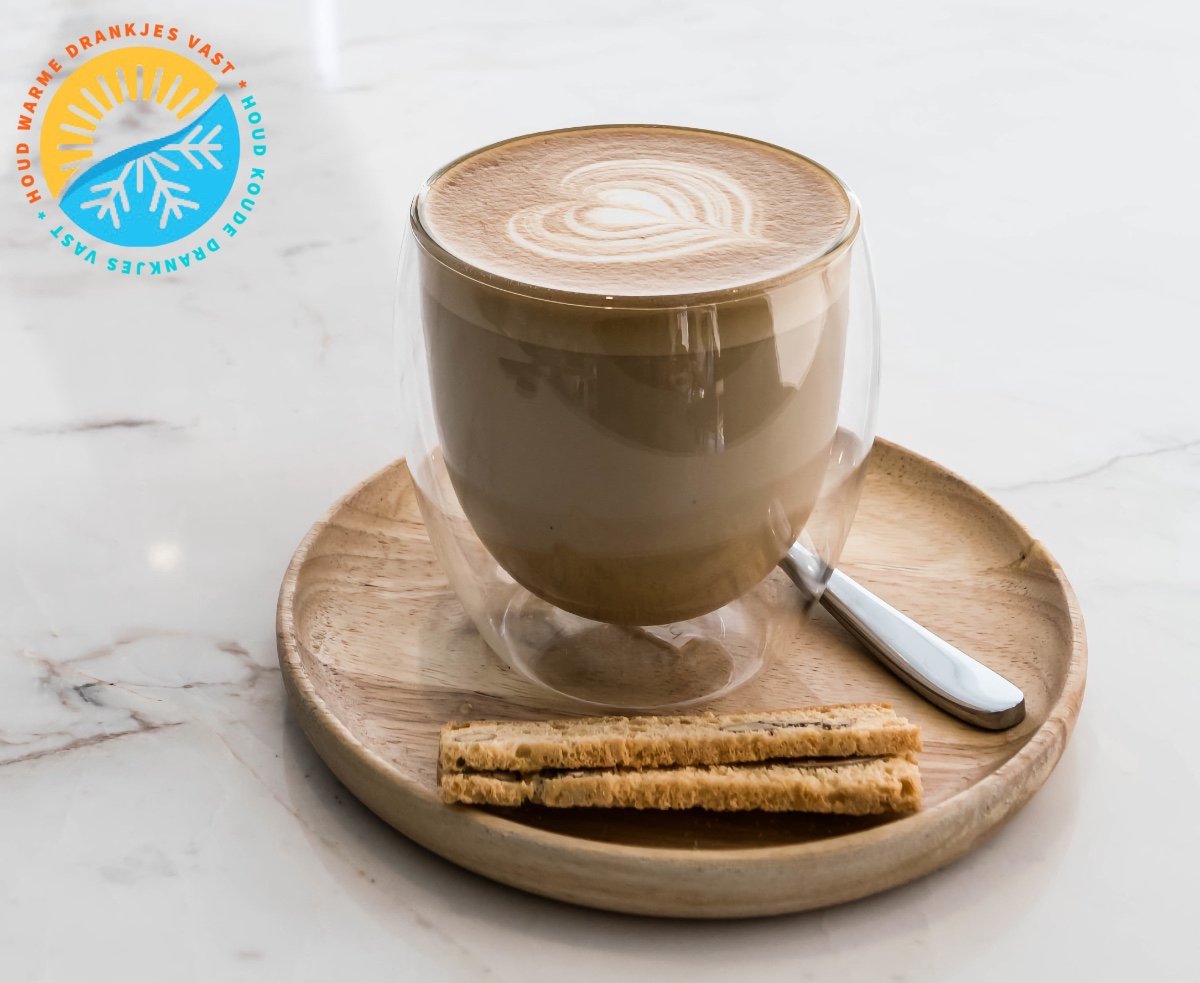Premium 6x Double-Walled Coffee Glasses 250ml - Borosilicate Glass Cappuccino Cups &amp; Latte Glasses with Thermal Insulation for Coffee, Tea &amp; Espresso