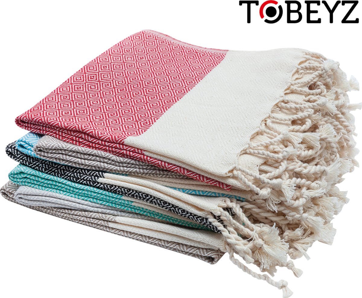 Premium 3-Pack Tobeyz Blue Towels - 100% Cotton 50x100cm Hammam Spa Sauna Towels Set