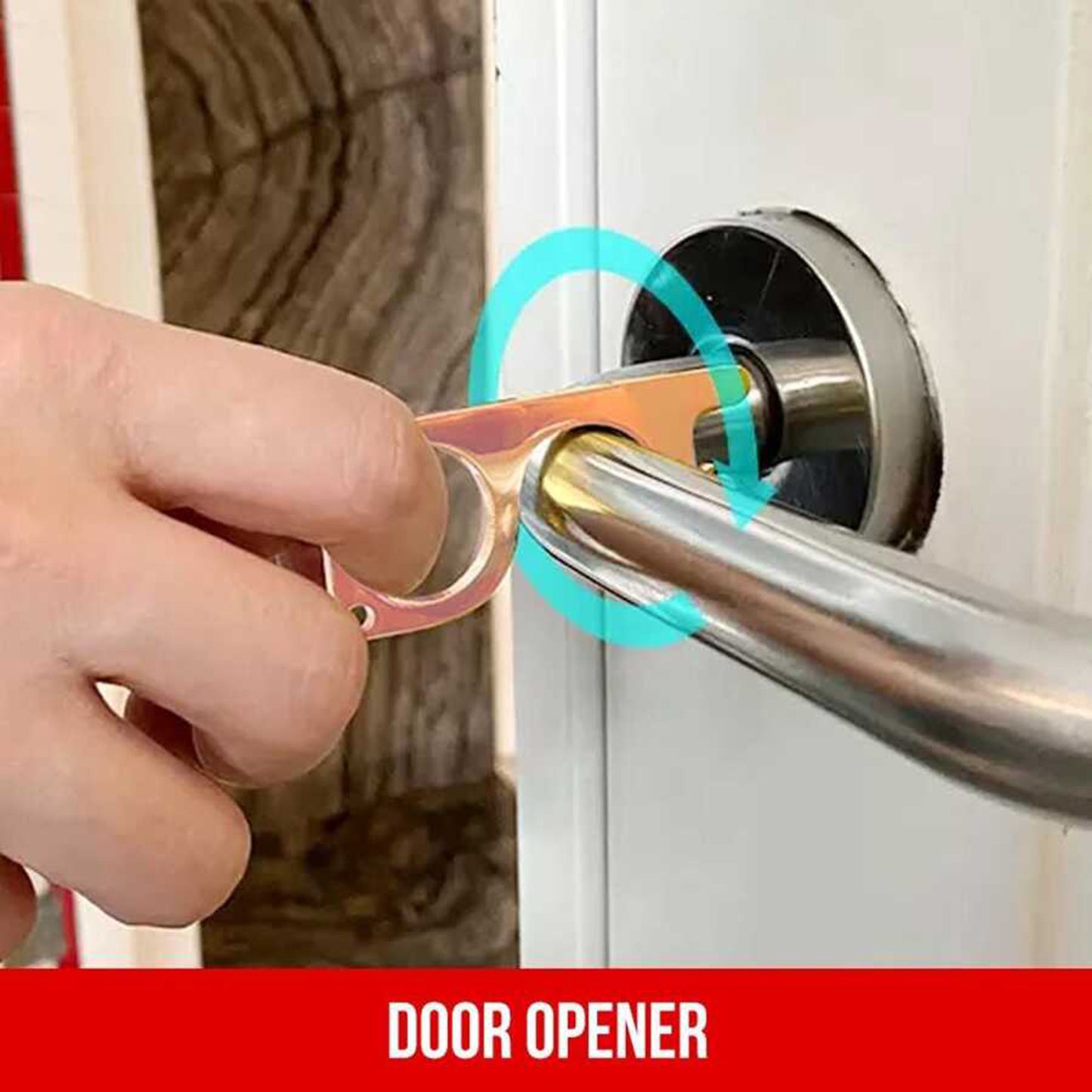 3 stukken x Flesopener - Sleutelhanger - No Touch Key |in 3 kleur Contactloos Deuropener