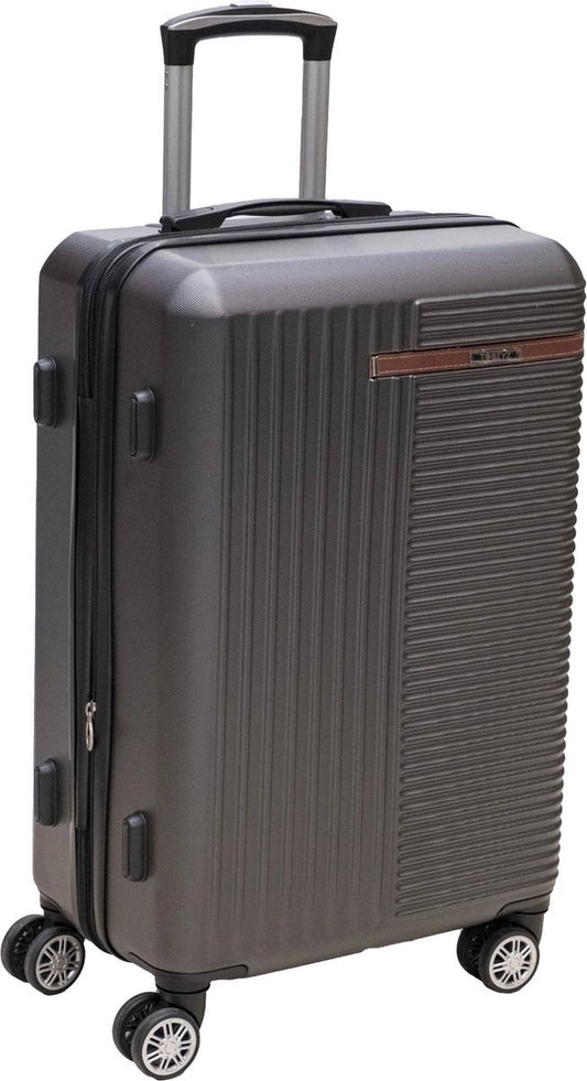 Tobeyz Small Carry-On Suitcase in Dark Gray - Premium ABS Hardshell with 4 Smooth-Rolling Wheels, Lightweight Design for Effortless Travel