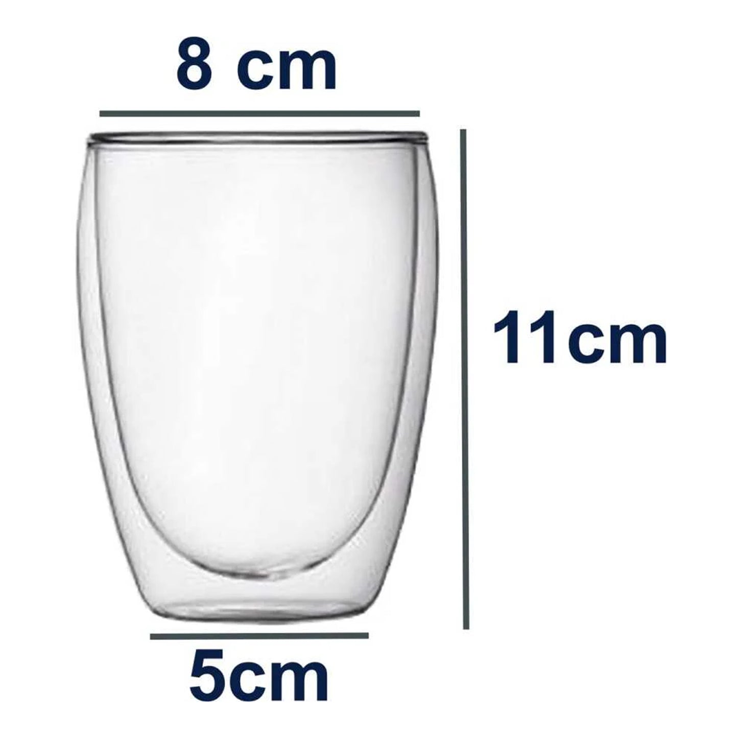 6x Dubbelwandige Koffieglazen 350 ml - Glazen Cappuccino Kop - Latte Glas - Dubbelwandig Theeglas - Thee - Espresso - Koffie