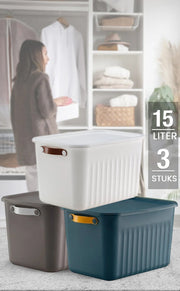Stapelbare opbergboxen 15L