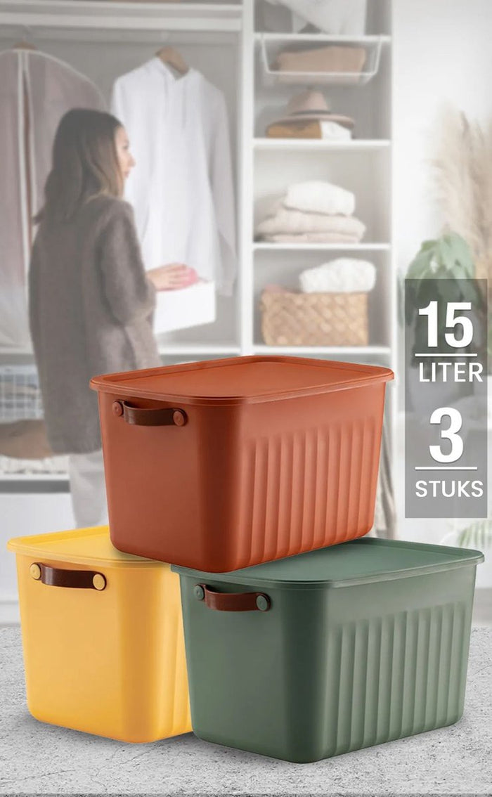 Stapelbare opbergboxen 15L